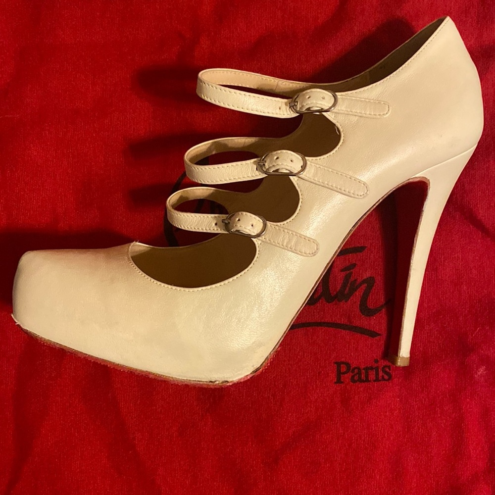 Christian Louboutin Lillian Triple Buckle Pumps